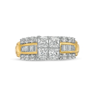 1.95 CT. T.W. Quad Princess-Cut Diamond Engagement Ring in 14K Gold|Peoples Jewellers