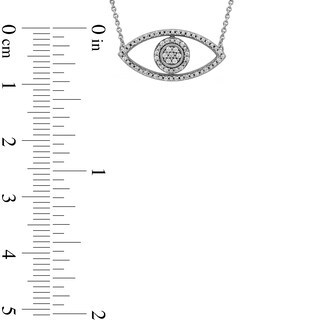 0.10 CT. T.W. Diamond Beaded Evil Eye Necklace in 10K Gold|Peoples Jewellers