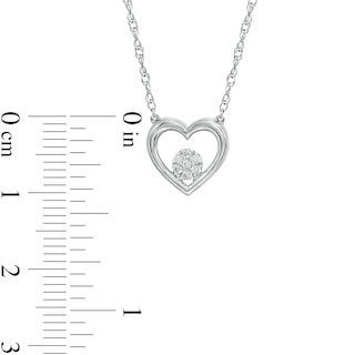 0.04 CT. T.W. Round-Shaped Diamond Heart Necklace in Sterling Silver|Peoples Jewellers