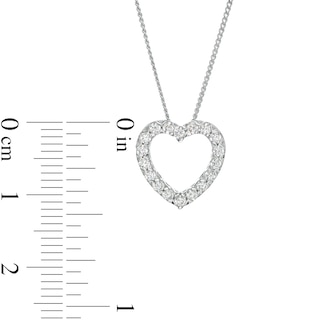 0.33 CT. T.W. Certified Lab-Created Diamond Heart Pendant in Sterling Silver (F/SI2)|Peoples Jewellers