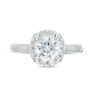 1.75 CT. T.W. Certified Lab-Created Diamond Solitaire Frame Engagement Ring in 14K White Gold (F/SI2)|Peoples Jewellers