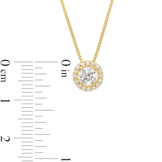 0.45 CT. T.W. Certified Lab-Created Diamond Frame Pendant in 14K Gold (F/SI2)|Peoples Jewellers