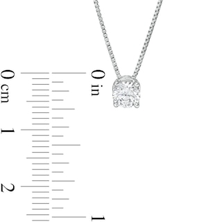 0.50 CT. Certified Lab-Created Diamond Solitaire Pendant in 14K White Gold (F/SI2)|Peoples Jewellers