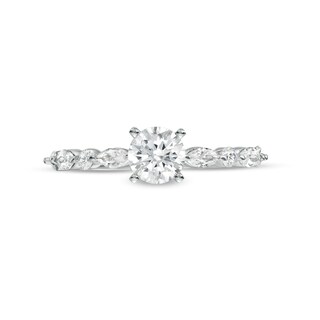 0.95 CT. T.W. GIA-Graded Diamond Engagement Ring in 14K White Gold (F/SI2)|Peoples Jewellers
