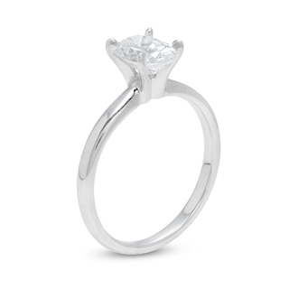 1.00 CT. Certified Oval Diamond Solitaire Engagement Ring in 14K White Gold (I/I2)|Peoples Jewellers