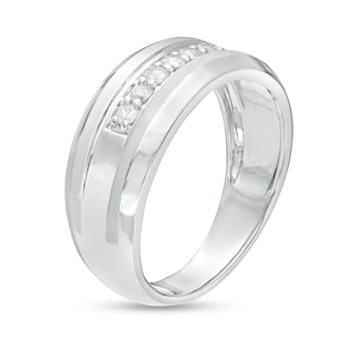 Men's 0.29 CT. T.W. Diamond Seven Stone Wedding Band in 10K Gold|Peoples Jewellers