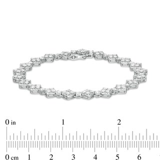 4.00 CT. T.W. Multi-Diamond Squares Bracelet in 10K White Gold|Peoples Jewellers