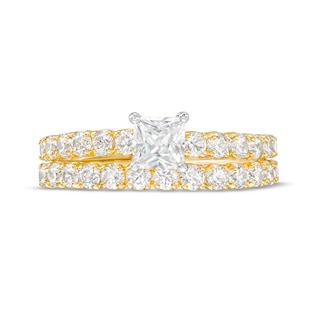 1.50 CT. T.W. Princess-Cut Diamond Bridal Set in 14K Gold (I/I2)|Peoples Jewellers
