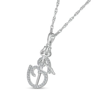 0.18 CT. T.W. Diamond Abstract Om and Trident Symbol in Sterling Silver|Peoples Jewellers