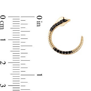 Enchanted Disney Villains Jafar 0.18 CT. T.W. Black Diamond Circle Stud Earrings in 10K Gold|Peoples Jewellers