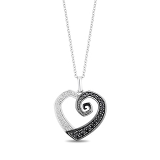 Disney Treasures The Nightmare Before Christmas 0.18 CT. T.W. Diamond Heart-Shaped Hill Pendant in Sterling Silver|Peoples Jewellers
