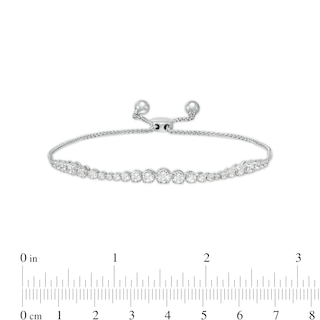 1.00 CT. T.W. Journey Diamond Bolo Bracelet in 10K White Gold - 9.5"|Peoples Jewellers