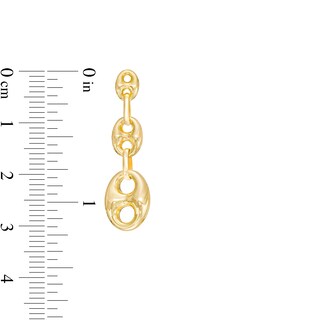 Graduated Mariner Link Drop Earrings in 14K Gold|Peoples Jewellers