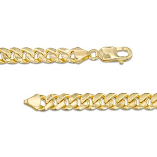 7.4mm Cuban Curb Chain Necklace in Hollow 10K Gold - 22"|Peoples Jewellers
