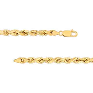 5.0mm Glitter Rope Chain Necklace in Hollow 14K Gold - 20"|Peoples Jewellers