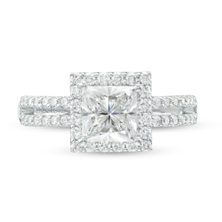 TRUE Lab-Created Diamonds by Vera Wang Love 1.95 CT. T.W. Square Frame Engagement Ring in 14K White Gold (F/VS2)|Peoples Jewellers