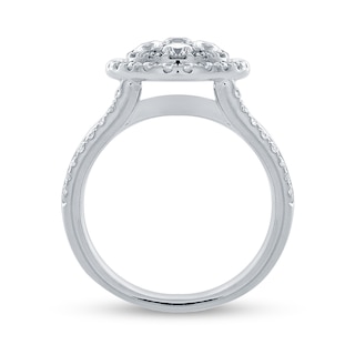2.00 CT. T.W. Multi-Diamond Frame Triple Row Ring in 14K White Gold|Peoples Jewellers