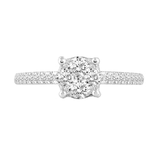 0.69 CT. T.W. Multi-Diamond Engagement Ring in 14K White Gold|Peoples Jewellers