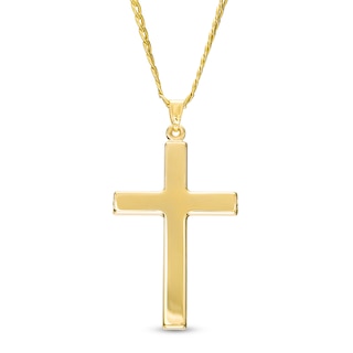 Men's Cross Pendant in 10K Gold – 22"|Peoples Jewellers