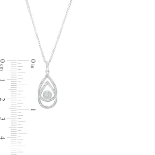 Diamond Accent Interlocking Double Teardrop Pendant in Sterling Silver|Peoples Jewellers