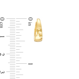 12.8mm Tapered Huggie Hoop Earrings in 10K Gold|Peoples Jewellers