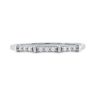 0.08 CT. T.W. Diamond Trio Nine Stone Band in 10K Gold|Peoples Jewellers
