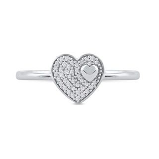 0.10 CT. T.W. Heart-Shaped Multi-Diamond Ring in 10K Gold|Peoples Jewellers