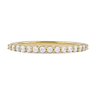 0.25 CT. T.W. Diamond Scallop Edge Stackable Band in 10K Gold|Peoples Jewellers