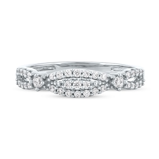 0.25 CT. T.W. Diamond Twist Band in 10K White Gold|Peoples Jewellers