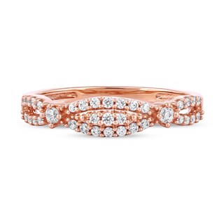 0.25 CT. T.W. Diamond Twist Band in 10K Rose Gold|Peoples Jewellers
