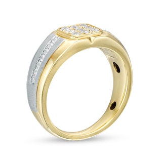 Men's 0.45 CT. T.W. Diamond Octagon-Shaped Ring in 10K Two-Tone Gold|Peoples Jewellers