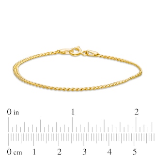 Child's 2.2mm Cuban Curb Chain Bracelet in Hollow 14K Gold - 6.0"|Peoples Jewellers