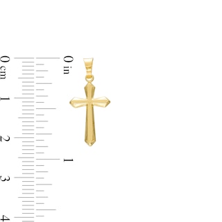 Flared Cross Necklace Charm in 14K Gold|Peoples Jewellers