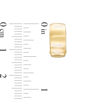 12.0mm Huggie Hoop Earrings in 10K Gold|Peoples Jewellers