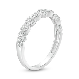 0.23 CT. T.W. Marquise-Shaped Multi-Diamond Alternating Anniversary Band in 10K Gold|Peoples Jewellers