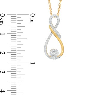 0.20 CT. T.W. Multi-Diamond Infinity Loop Pendant in 10K Gold|Peoples Jewellers