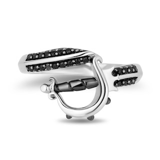 Disney Treasures Pirates of the Caribbean 0.18 CT. T.W. Black Diamond Sword Ring in Sterling Silver|Peoples Jewellers