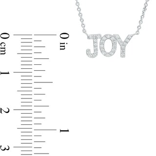 0.085 CT. T.W. Diamond "JOY" Script Necklace in Sterling Silver – 17.5"|Peoples Jewellers
