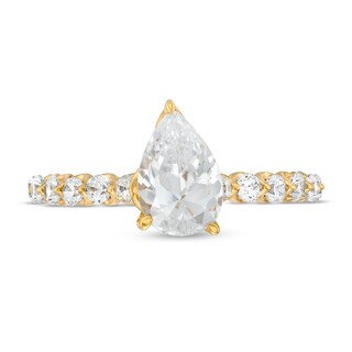 1.50 CT. T.W. Certified Pear-Shaped Lab-Created Diamond Engagement Ring in 14K Gold (F/SI2)|Peoples Jewellers