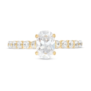 1.50 CT. T.W. Oval Certified Lab-Created Diamond Engagement Ring in 14K Gold (F/SI2)|Peoples Jewellers