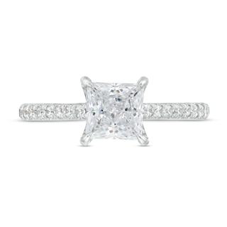 1.75 CT. T.W. Certified Princess-Cut Lab-Created Diamond Engagement Ring in 14K White Gold (F/SI2)|Peoples Jewellers