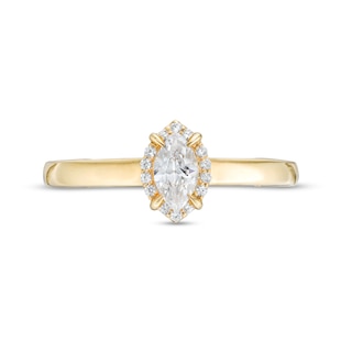 0.45 CT. T.W. Marquise Diamond Frame Engagement Ring in 14K Gold (I/I1)|Peoples Jewellers