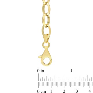 8.0mm Rolo Chain Necklace in Sterling Silver with Yellow Rhodium - 24"|Peoples Jewellers