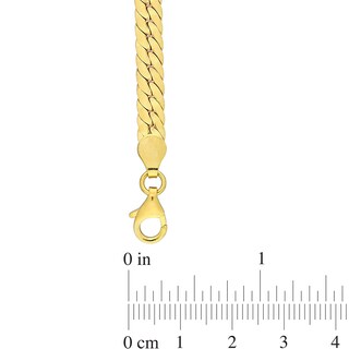5.0mm Herringbone Chain Necklace in Sterling Silver with Yellow Rhodium - 16"|Peoples Jewellers
