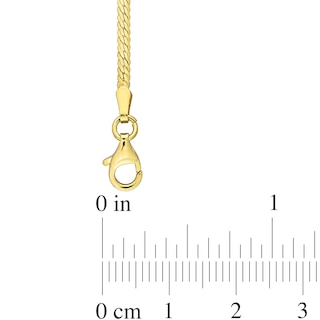 2.0mm Herringbone Chain Necklace in Sterling Silver with Yellow Rhodium - 16"|Peoples Jewellers
