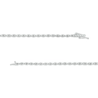 4.01 CT. T.W. Diamond Graduated Chevron Necklace in 10K White Gold – 17"|Peoples Jewellers