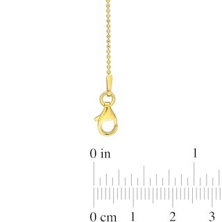 1.0mm Ball Chain Anklet in Sterling Silver with Gold-Tone Flash Plate - 9"|Peoples Jewellers