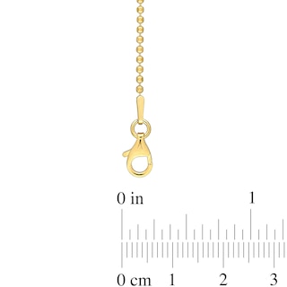 1.5mm Bead Chain Necklace in Sterling Silver with Gold-Tone Flash Plate