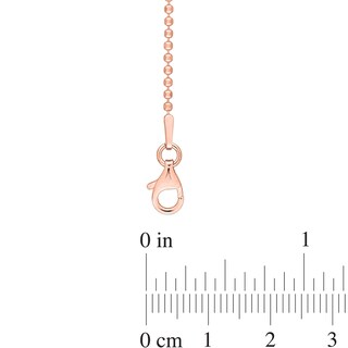 1.5mm Bead Chain Necklace in Sterling Silver with Rose-Tone Flash Plate|Peoples Jewellers