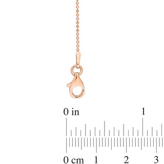 1.0mm Bead Chain Necklace in Sterling Silver with Rose-Tone Flash Plate - 20"|Peoples Jewellers